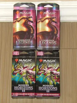 Magic The Gathering 2X Commander Legends 2X MODERN HORIZONS 3 Collector Pack NEW - Image 1