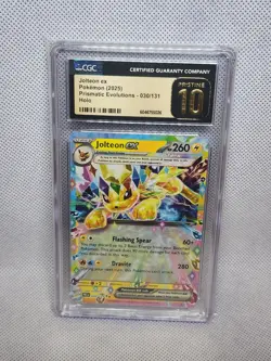 Pokemon GRADED 2025 Jolteon ex 30 Prismatic Evolutions Holo PRISTINE 10 CGC - Image 1