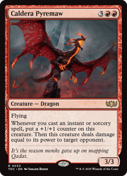 Caldera Pyremaw [Tarkir: Dragonstorm Commander] Magic MTG - Image 1