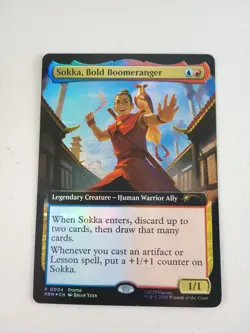Sokka, Bold Boomeranger Foil, MTG MagicCon Atlanta Promo Avatar Last Airbender - Image 1