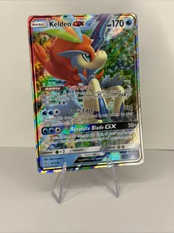 Keldeo GX 47/236 Unified Minds Pokemon TCG Full Art Ultra Rare Near Mint - Image 1
