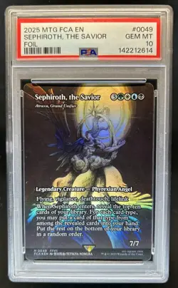 2025 Magic The Gathering Final Fantasy Sephiroth The Savior Foil #0049 PSA 10 - Image 1