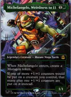 Michelangelo, Weirdness to 11 214/-- Teenage Mutant Ninja Turtles Rare - Image 1