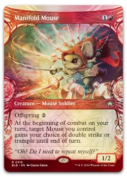 Manifold Mouse (Showcase) #318 (Foil) (NM) Bloomburrow BLB Magic MTG - Image 1