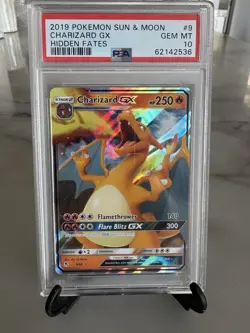 2019 Pokemon Sun & Moon Charizard GX Hidden Fates #9/68 PSA 10 Gem Mint - Image 1