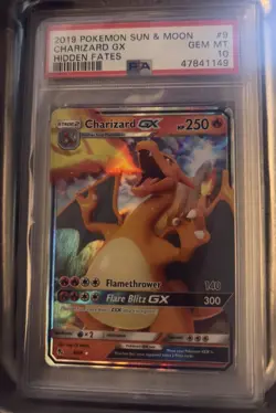 2019 POKEMON SUN & MOON HIDDEN FATES #9 CHARIZARD GX PSA 10 - Image 1