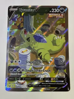 Pokemon Tyranitar V Full Art Single Strike Ultra Rare 155/163 Battle Styles Hol… - Image 1