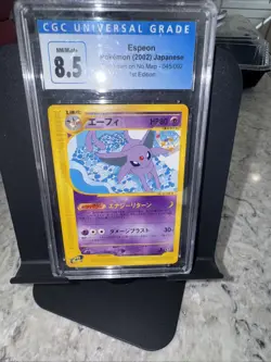 2002 Pokemon Japanese Town On No Map 1st Edition 045/092 Espeon CGC 8.5 NM/MINT+ - Image 1
