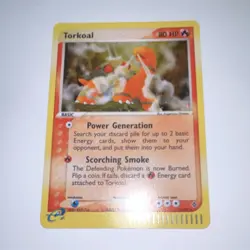 Pokemon Torkoal 80 HP Holo Rare EX Dragon Basic 13/97 2003 TCG Card - Image 1