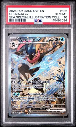 PSA 10 Greninja EX Shrouded Fable Special Illustration Rare Pokemon Card - Image 1