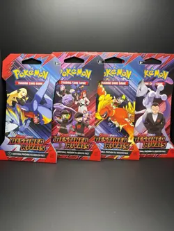 Pokemon - TCG Destined Rivals Sleeved Booster Pack Sealed (4 packs) - Image 1