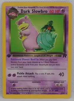 Dark Slowbro 1st Edition 29/82 Team Rocket Regular Pokemon TCG - Image 1