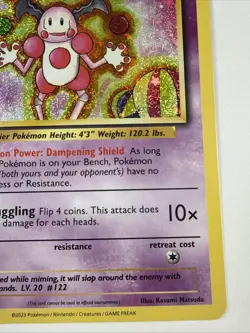 Basic Pokemon Mr. Mime Pokemon: Trading Card Game Classic 013/034 Holo Classic - Image 5