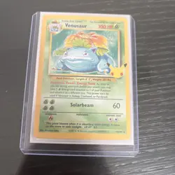 Pokemon TCG Venusaur holo card from the 2021 Celebrations Classic Collection - Image 1