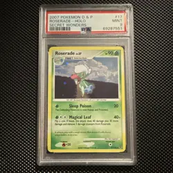 Pokemon Roserade Secret Wonders 17/132 Holo Rare PSA 9 English 2007 - Image 1