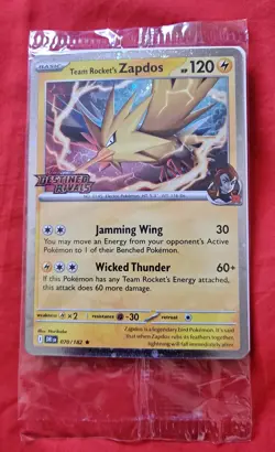 ASIA EXCLUSIVE SEALED ZAPDOS DESTINED RIVALS PROMO 070/182 POKEMON STAMPED - Image 1