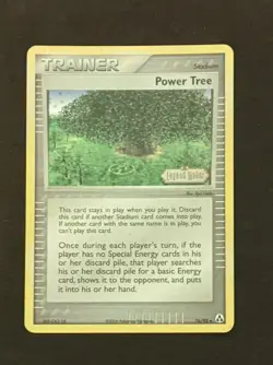 Power Tree 76/92 LP Stamped Reverse Holo Uncommon Pokemon EX Legend Maker 2006 - Image 1