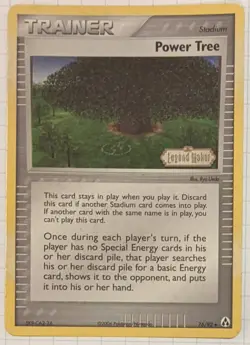 Power Tree 76/92 LP Stamped Reverse Holo Uncommon Pokemon EX Legend Maker 2006 - Image 2