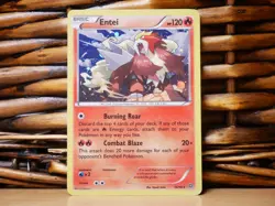 Pokemon ENTEI 14/98 COSMOS HOLO SWIRL| LP Light Play | XY Ancient Origins | 2015 - Image 1