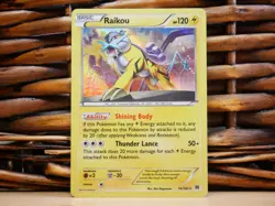 Pokemon RAIKOU 55/162 HOLO RARE | MP Moderate Play | XY BREAKthrough | 2015 - Image 1