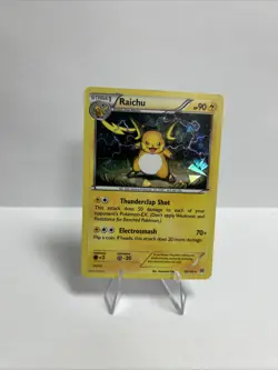 NM Cracked Ice Holo Raichu 49/162 XY Breakthrough Pokemon TCG - Image 1