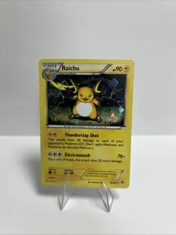 NM Cracked Ice Holo Raichu 49/162 XY Breakthrough Pokemon TCG - Image 2