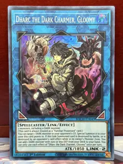 Yu-Gi-Oh! *Dharc, the Dark Charmer Gloomy* BACH-EN049~1st~SR~(+Bonus EN043~L@@K - Image 1