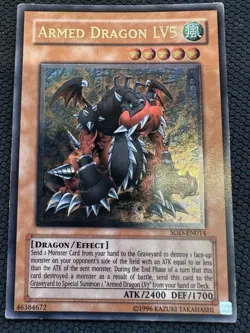 Yu-Gi-Oh Armed Dragon LV5 SOD-EN014 Ultra Rare Unlimited LP - Image 1