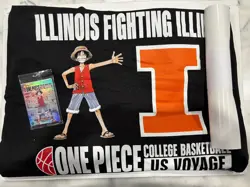 Final Four Bargain!! One Piece Monkey.D.Luffy Card, Illinois T-Shirt, & Poster! - Image 1