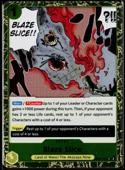 2024 One Piece 500 Years in the Future Blaze Slice #OP07-116 Rare - Image 1