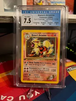 Pokemon TCG 2000 Gym Challenge 1st Edition Blaine's Arcanine HOLO CG 7.5 NM+ - Image 1