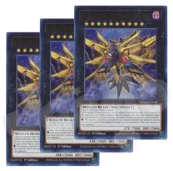 Yugioh - Raidraptor - Ultimate Falcon x 3 - 1st Edition Rare LP - Plus Free Holo - Image 1