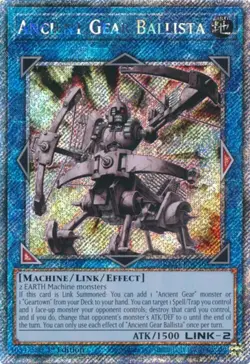 Yugioh! Ancient Gear Ballista - RA03-EN046 - Platinum Secret Rare - 1st Edition - Image 1