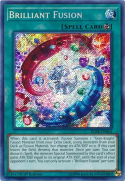 Yugioh! LP Brilliant Fusion - BLRR-EN064 - Secret Rare - 1st Edition Lightly Pla - Image 1