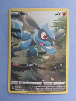 Pokemon Sword & Shield Crown Zenith Riolu GG26/GG70 Galarian Gallery - Image 1