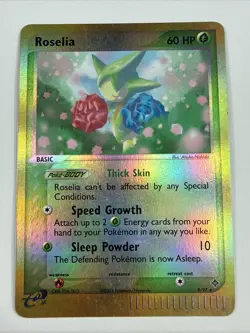 Roselia 9/97 EX Dragon Reverse Holo Rare 2003 Pokemon TCG - Image 1