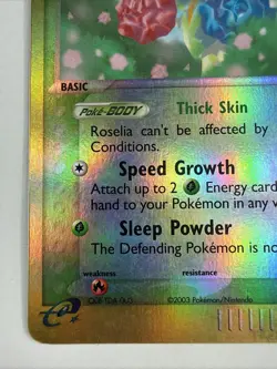 Roselia 9/97 EX Dragon Reverse Holo Rare 2003 Pokemon TCG - Image 5