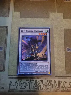 YUGIOH TCG OLD ENTITY HASTORR CT12-EN005 SUPER LIMITED EDITION NM - Image 1
