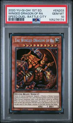2020 YU-GI-OH! SPEED DUEL: BATTLE CITY BOX 1ST ED THE WINGED DRAGON OF RA PSA 10 - Image 1