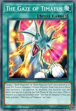 The Gaze of Timaeus MZMU-EN013 Secret Rare 1st Edition YuGiOh TCG Card - Image 1