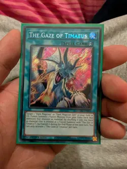 THE GAZE OF TIMAEUS MZMU-EN013 SECRET RARE 1st EDITION YUGIOH *NEW & MINT* - Image 1
