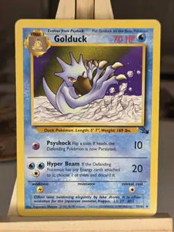 Pokemon TCG Golduck Fossil Card 35/62 Regular LP - Image 1