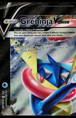 Pokemon Card Sword & Shield Promo Greninja V-UNION SWSH155 Promo - Image 1
