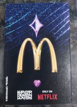 McDonald's Kpop Demon Hunter Foil Photo Card - Rumi & Jinu - Holographic RARE!! - Image 3