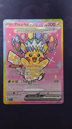 Pikachu ex 277/217, NM+ SIR, ME: Ascended Heroes, Special Illustration Rare Card - Image 1