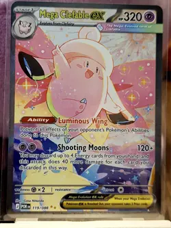 Pokemon TCG Card Mega Clefable Ex 119/088 SIR PERFECT ORDER English Version - Image 1