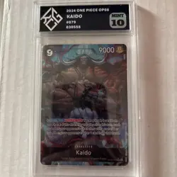 2024 One Piece OP08 KAIDO King Card Grading Gem Mint 10 Card #79 - Image 1