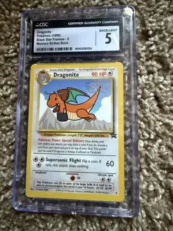 Dragonite # 5 WB Movie WOTC Black Star PROMO Pokemon Card - Image 1