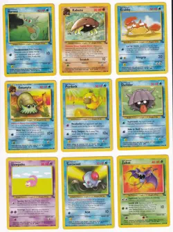 Pokemon Fossil COMPLETE SET Uncommon/Common Vintage WOTC 32 Card Lot MP-NM - Image 4