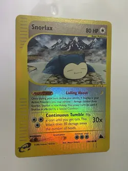 Pokemon Snorlax Skyridge Rare Holo Card 100/144 80 HP English 2003 - Image 2